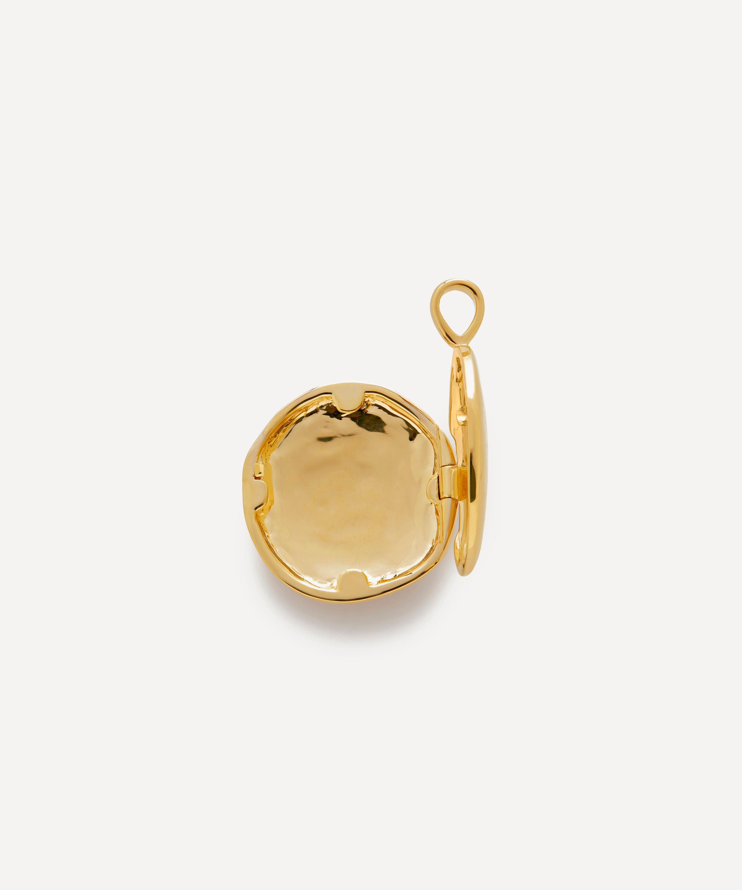 Monica Vinader - 18ct Gold Plated Vermeil Silver Deia Pebble Locket image number 2