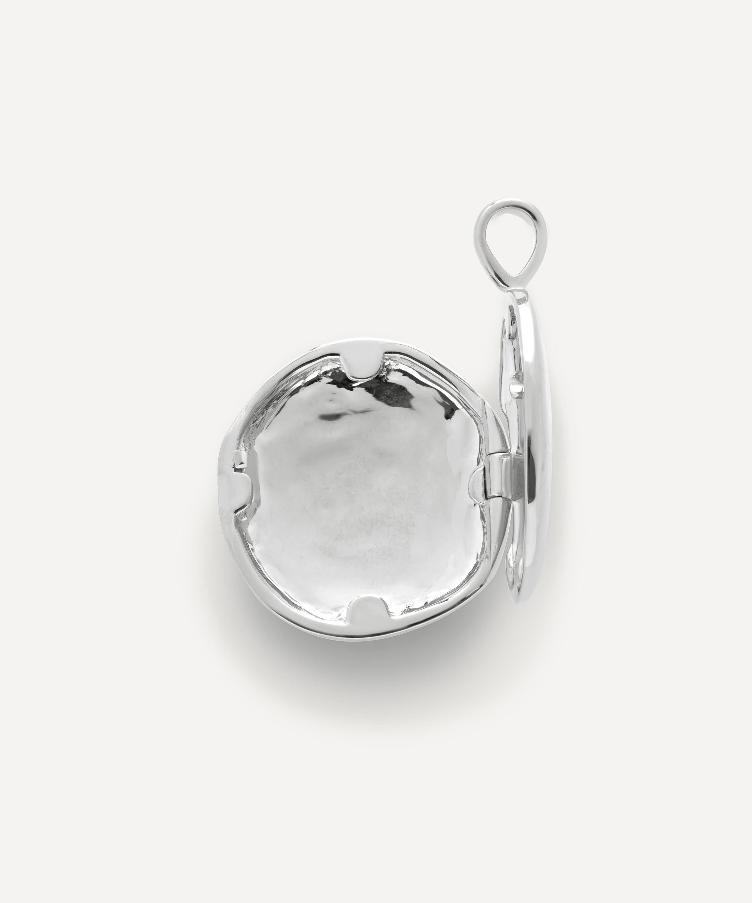 Monica Vinader - Sterling Silver Deia Pebble Locket image number 1