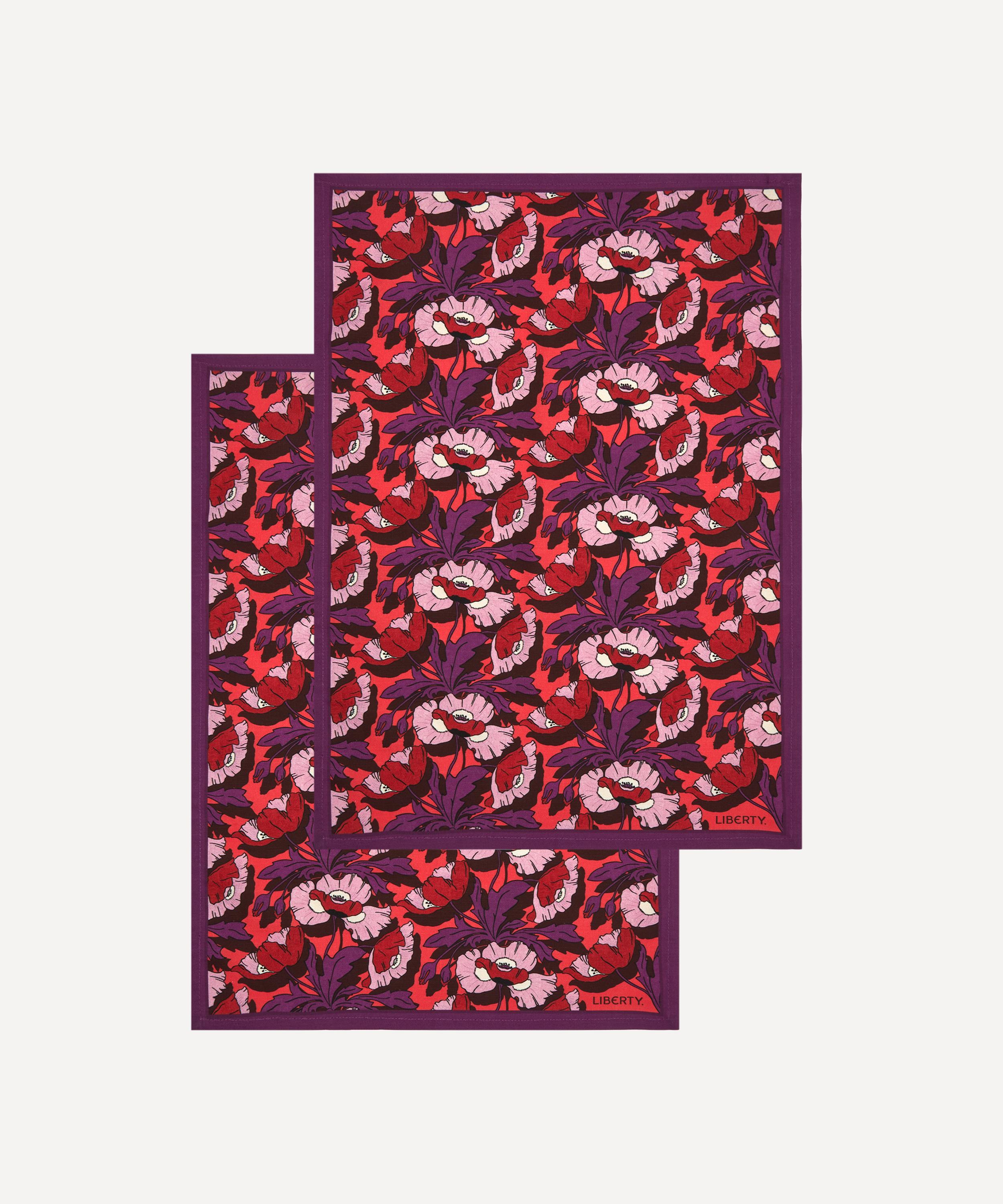 Liberty - 2PK Poppy Butterfield 70x50cm Tea Towel image number 0