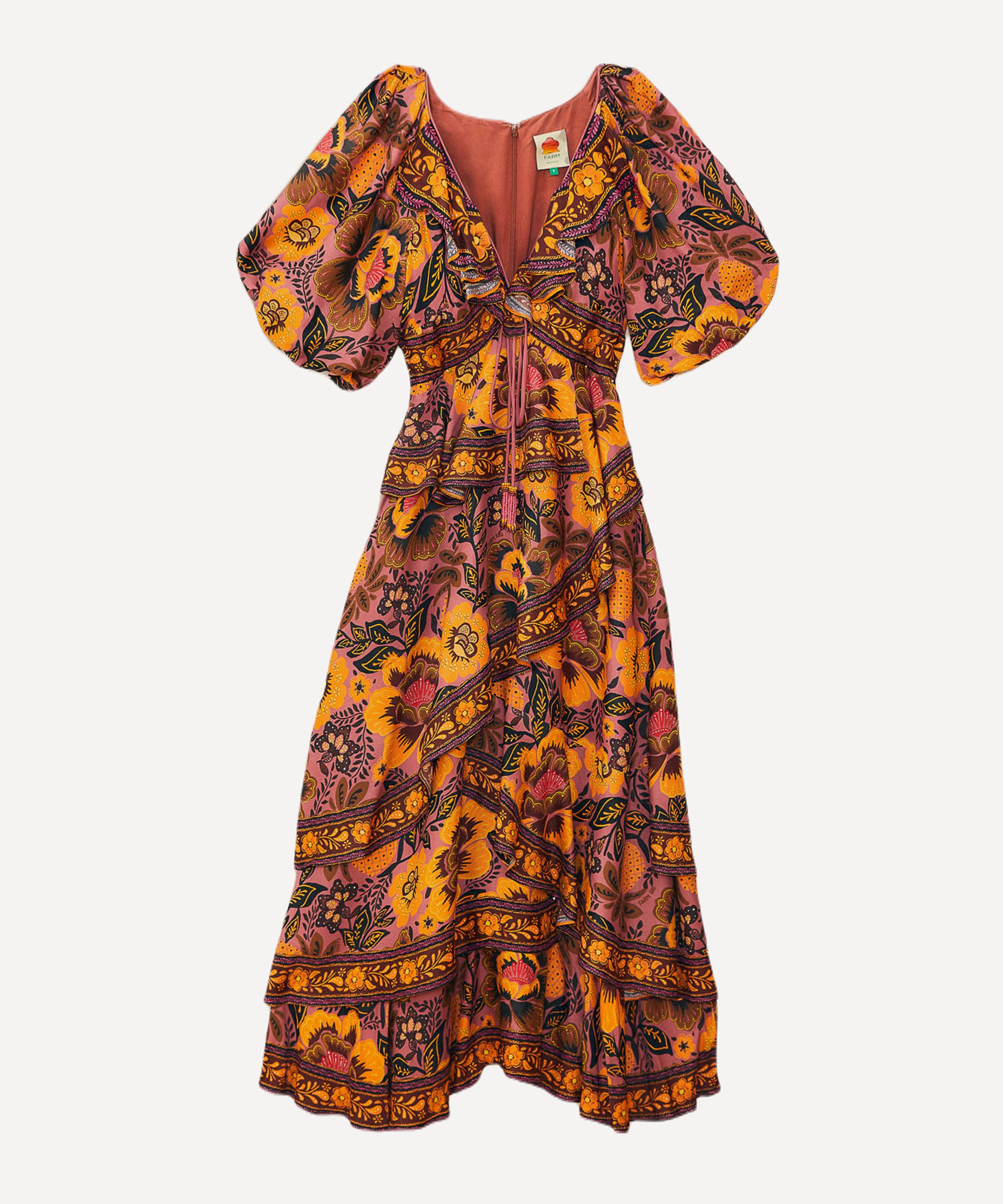 Black Paisley Bloom Maxi Dress