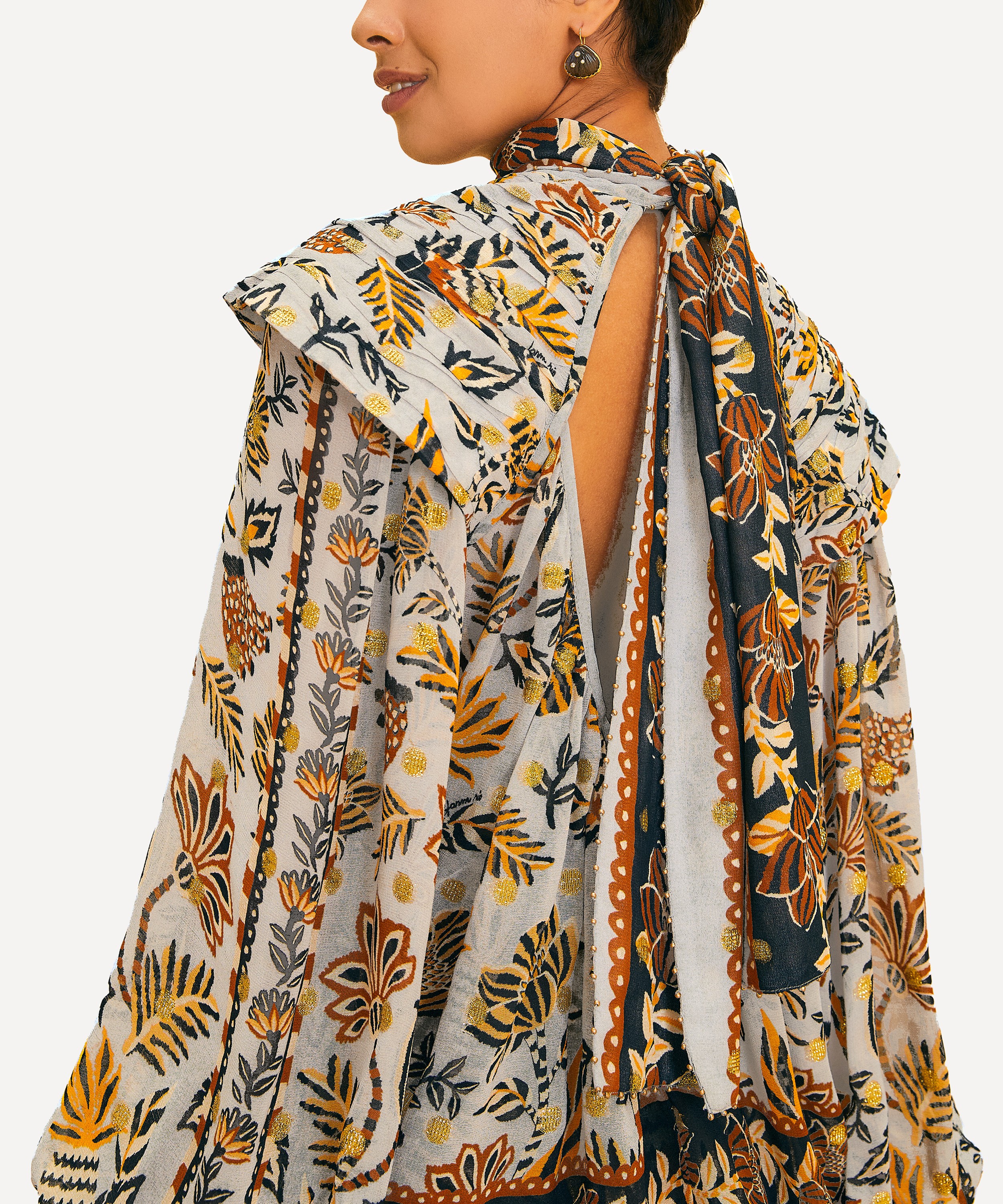 Silver Floral Tapestry Mini Dress – FARM Rio