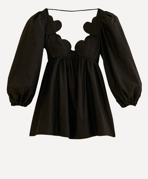 FARM Rio - Black Heart-Shaped Neckline Mini-Dress image number 0