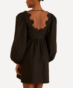 FARM Rio - Black Heart-Shaped Neckline Mini-Dress image number 2
