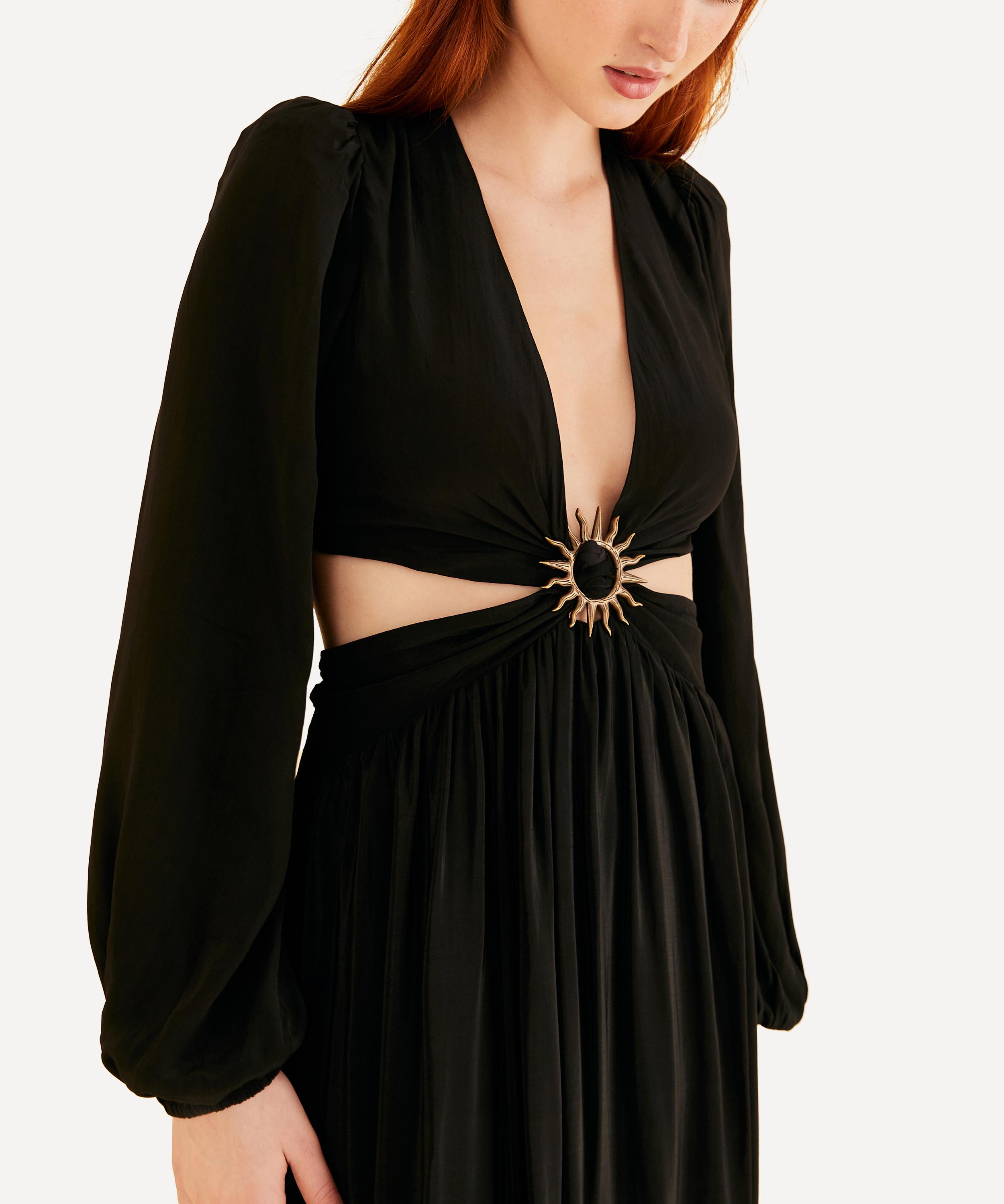 Black maxi cut out dress best sale