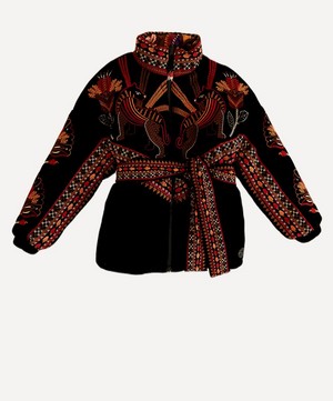 FARM Rio - Black Nature Beauty Embroidered Puffer Jacket image number 0