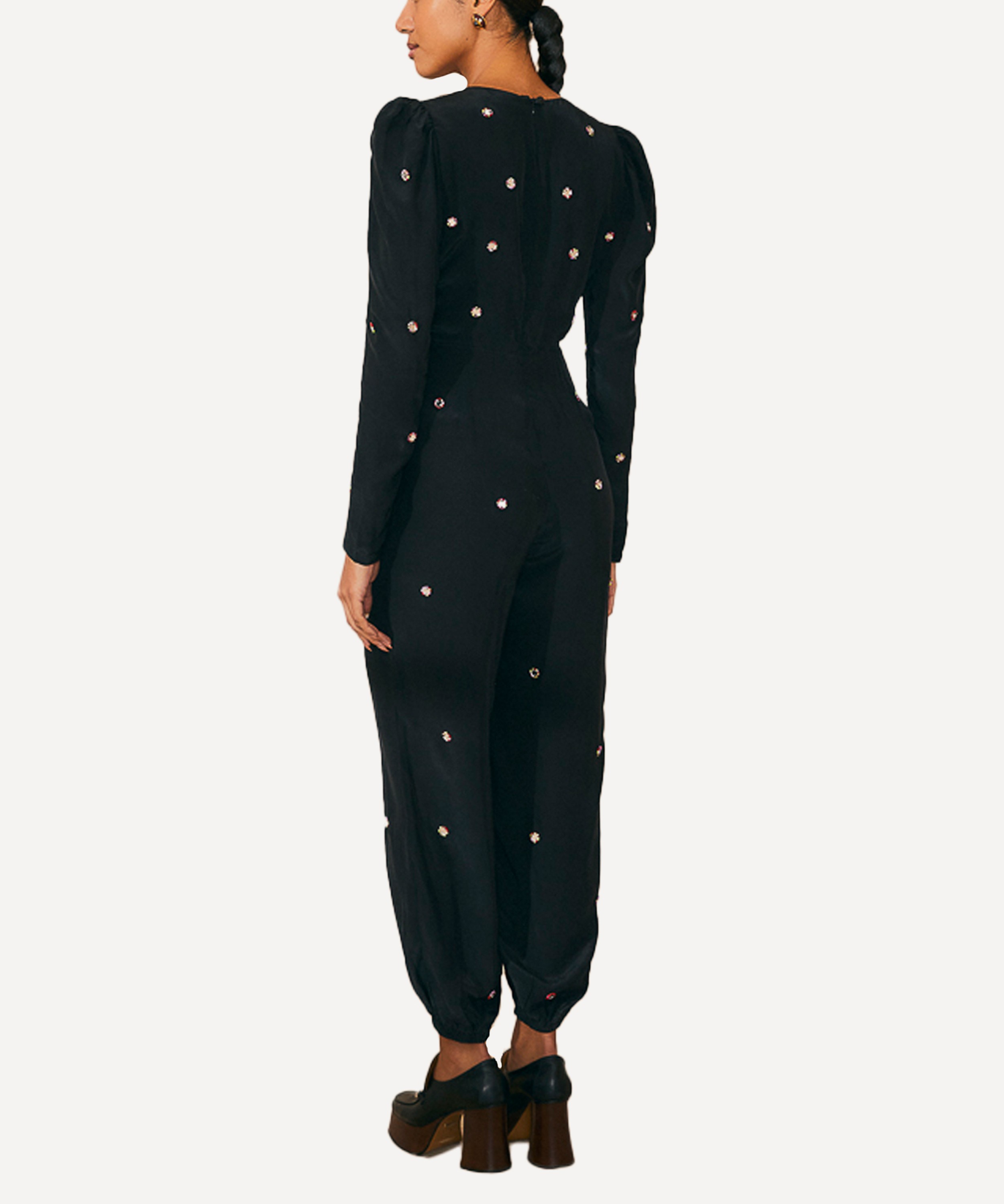 FARM Rio - Black Mirror Embroidered Jumpsuit image number 2