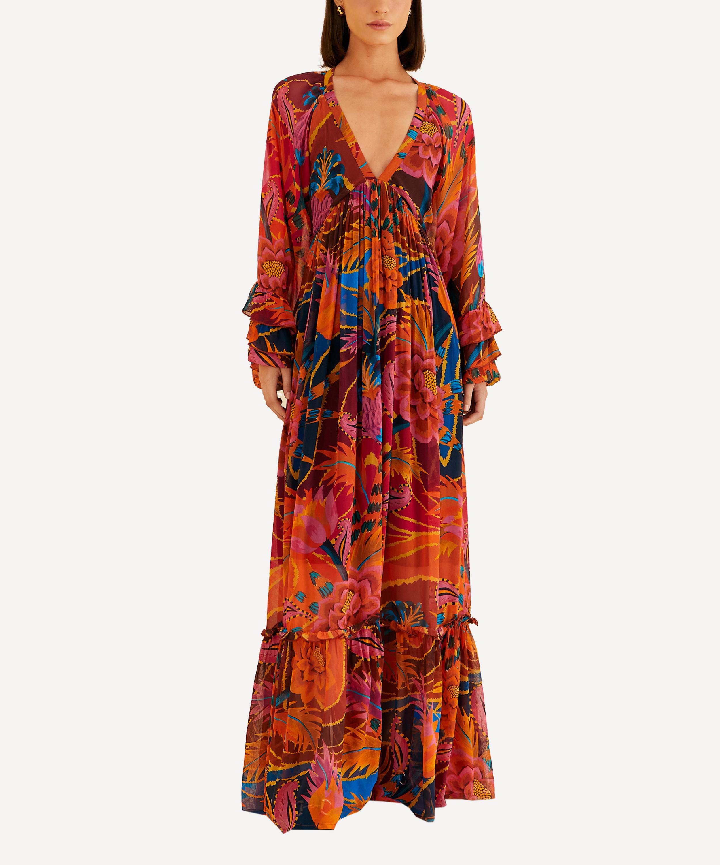 Long sleeve outlet floaty maxi dress