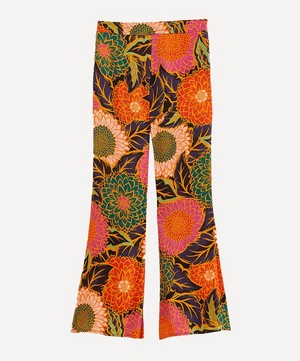 FARM Rio - Multicolour Vintage Garden Satin Blouse Flared Trousers image number 0