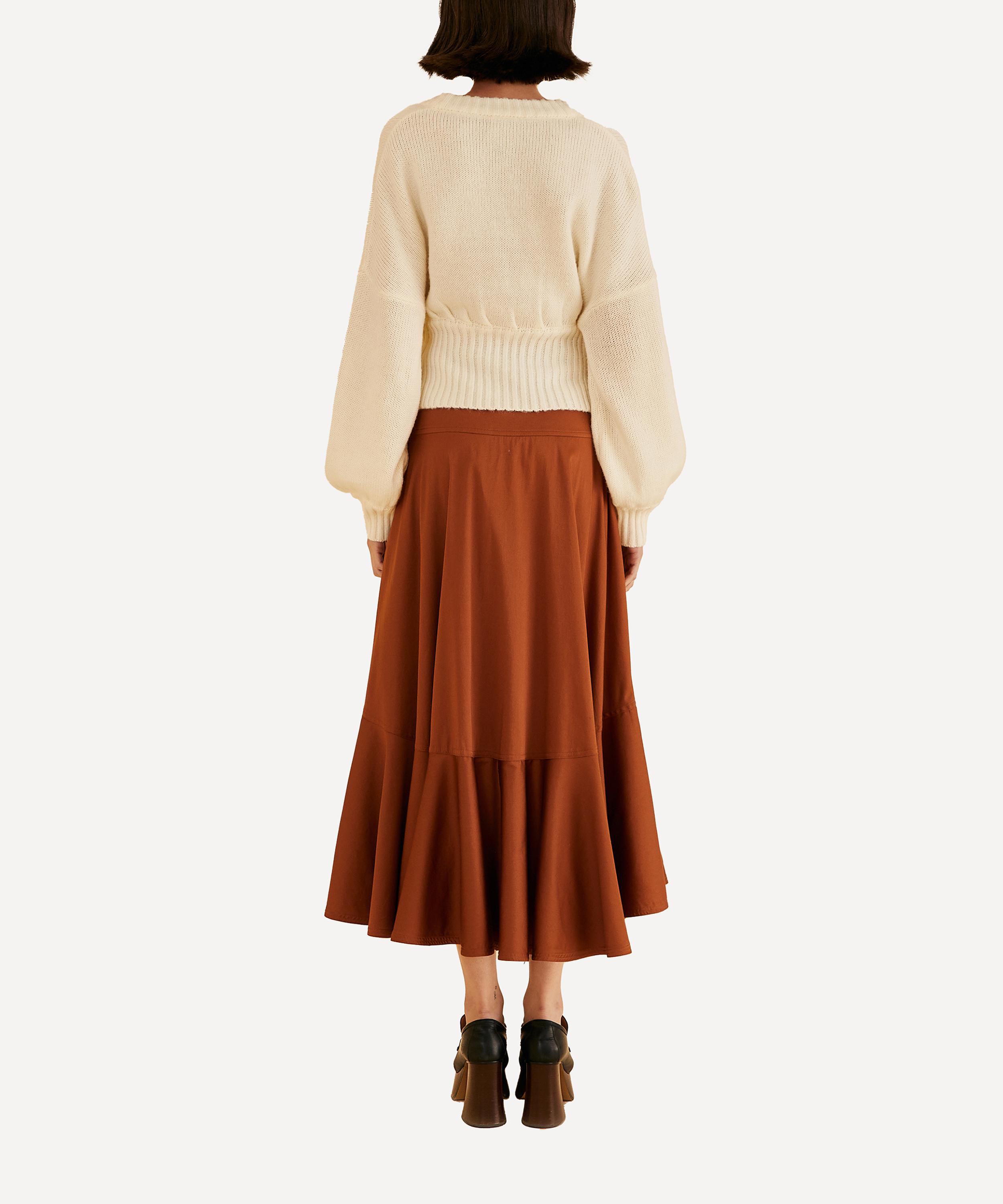 FARM Rio - Caramel Ruffled Maxi-Skirt image number 2