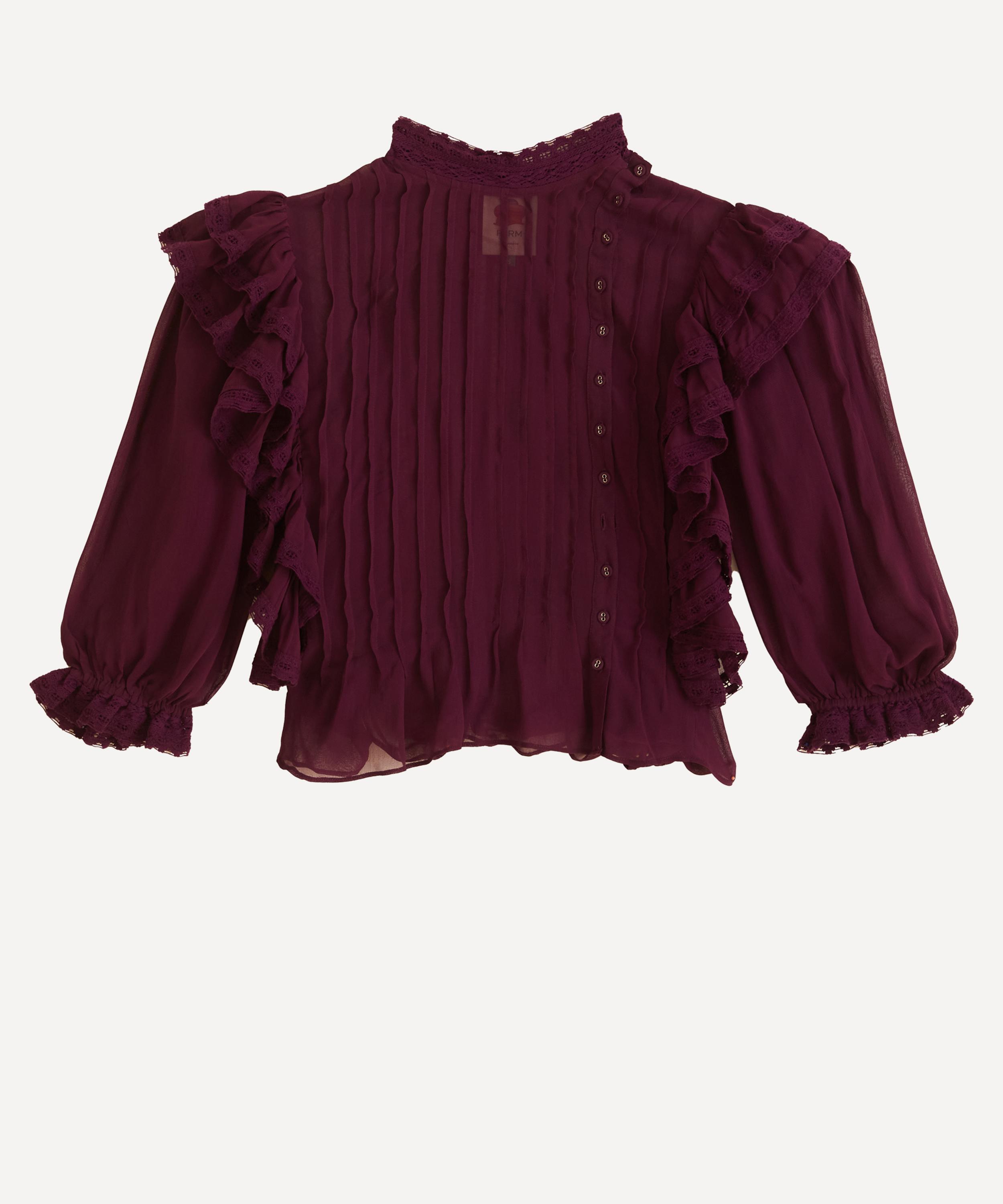 FARM Rio - Burgundy Ruffled Blouse