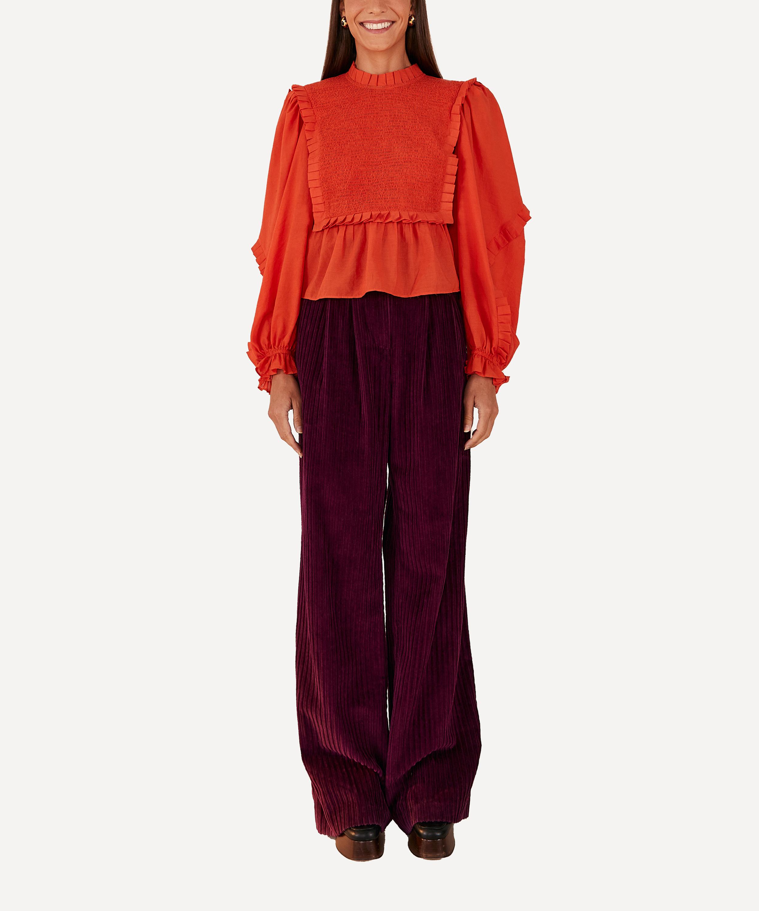 FARM Rio - Burgundy Corduroy Trousers image number 1