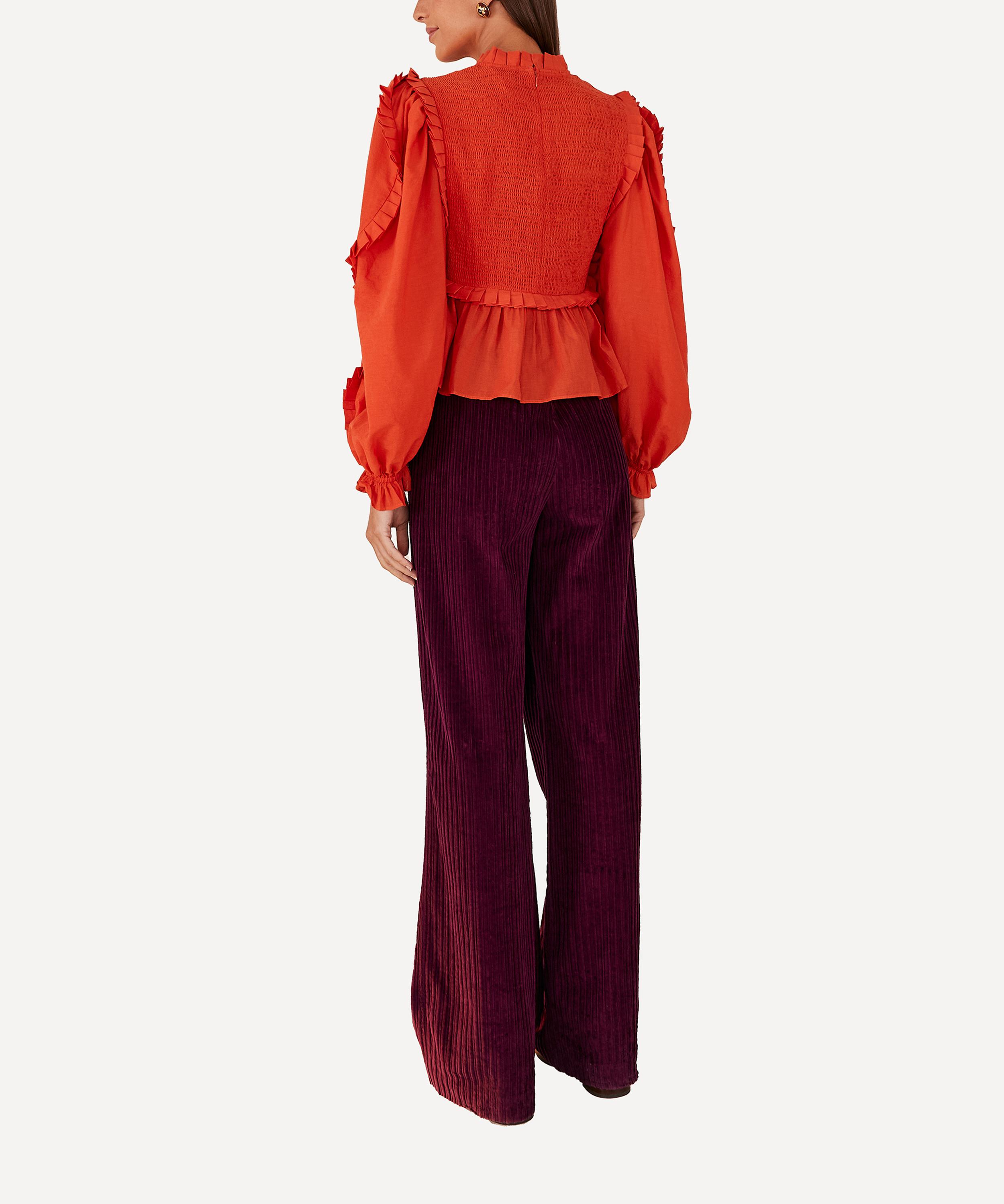 FARM Rio - Burgundy Corduroy Trousers image number 2