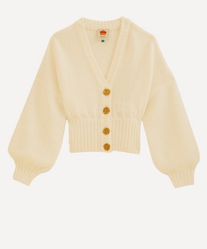 FARM Rio - Off-White Bubble Knit Cardigan image number 0