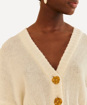 FARM Rio - Off-White Bubble Knit Cardigan image number 3