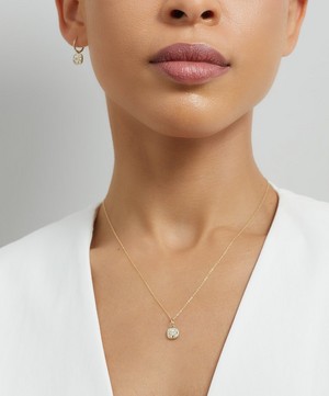 Liberty - 9ct Gold Aragon Flat Diamond Necklace Pendant image number 1