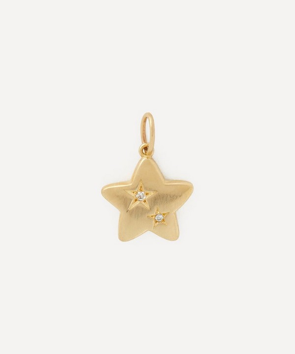 Liberty - 9ct Gold Star Love Large Diamond Pendant image number null