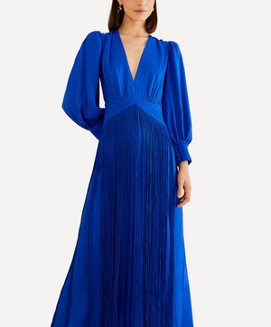 FARM Rio - Bright Blue Fringes Maxi-Dress image number 1