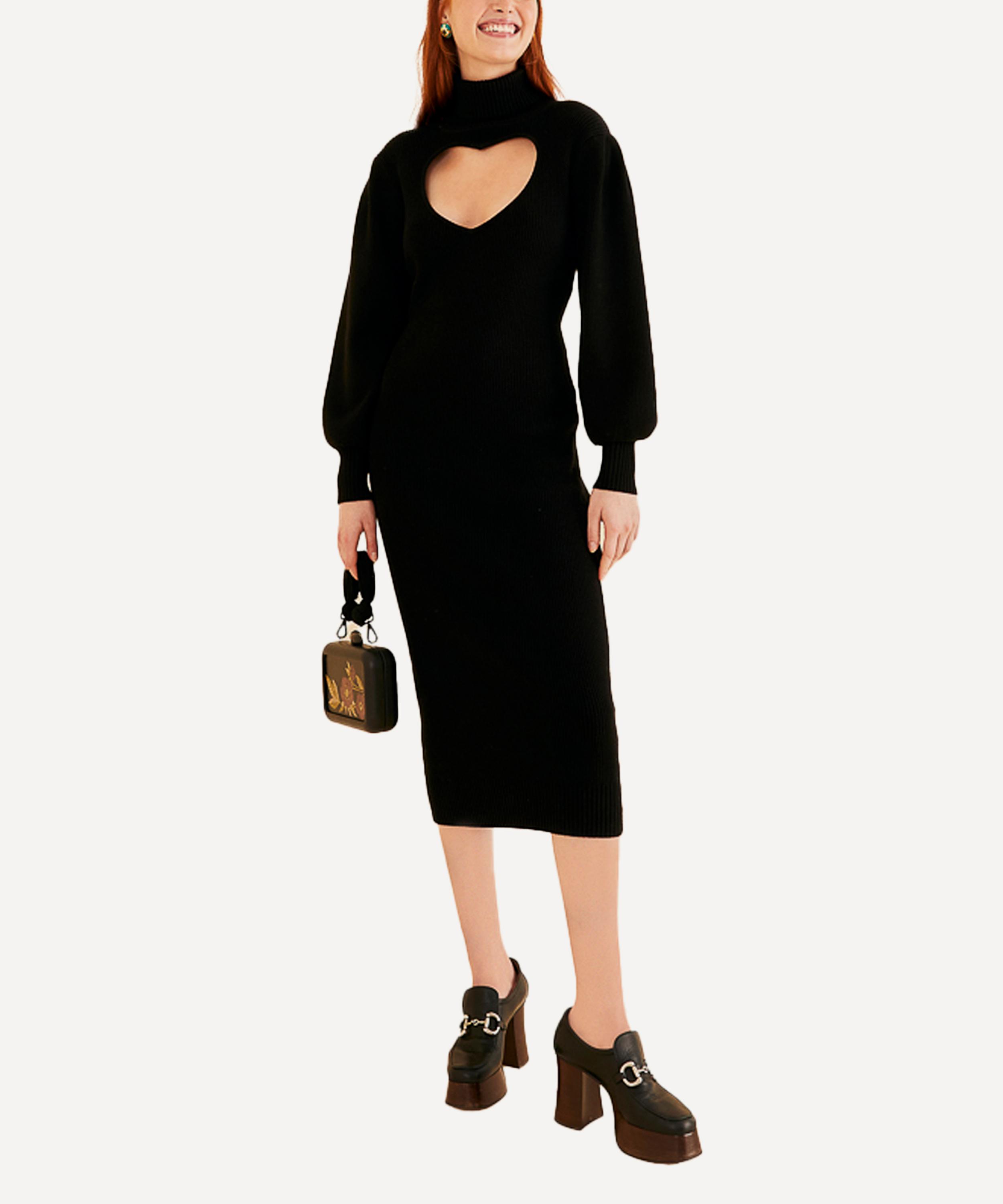 FARM Rio - Heart Neckline Knit Midi-Dress image number 1