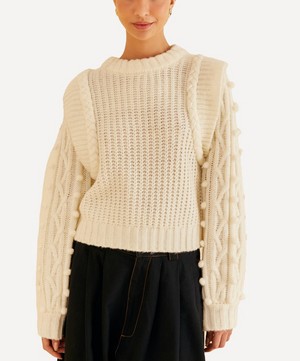 FARM Rio - Off-White Braided Jumper image number 1