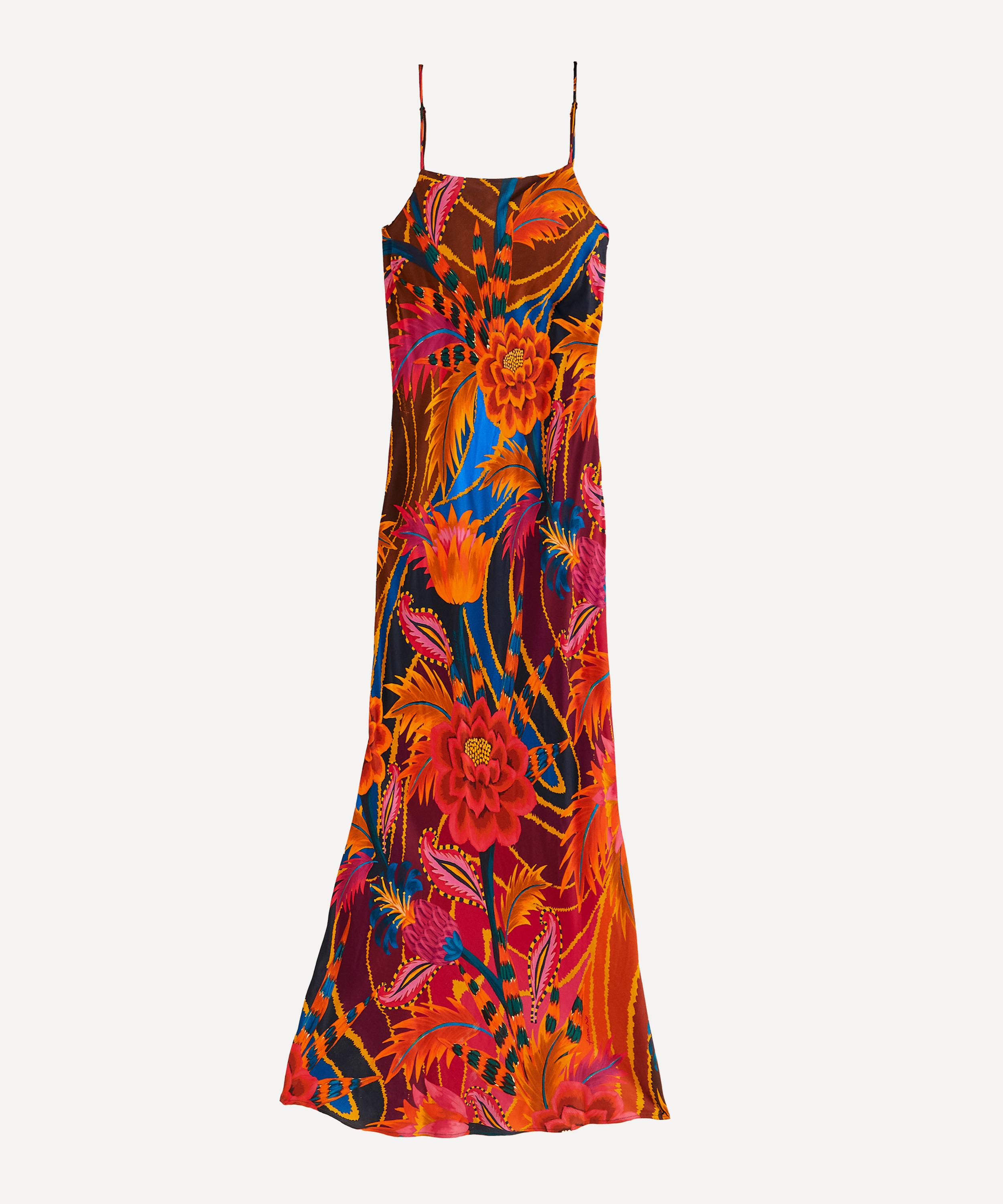 FARM Rio Vintage Wave Multicolour Sleeveless Maxi-Dress | Liberty