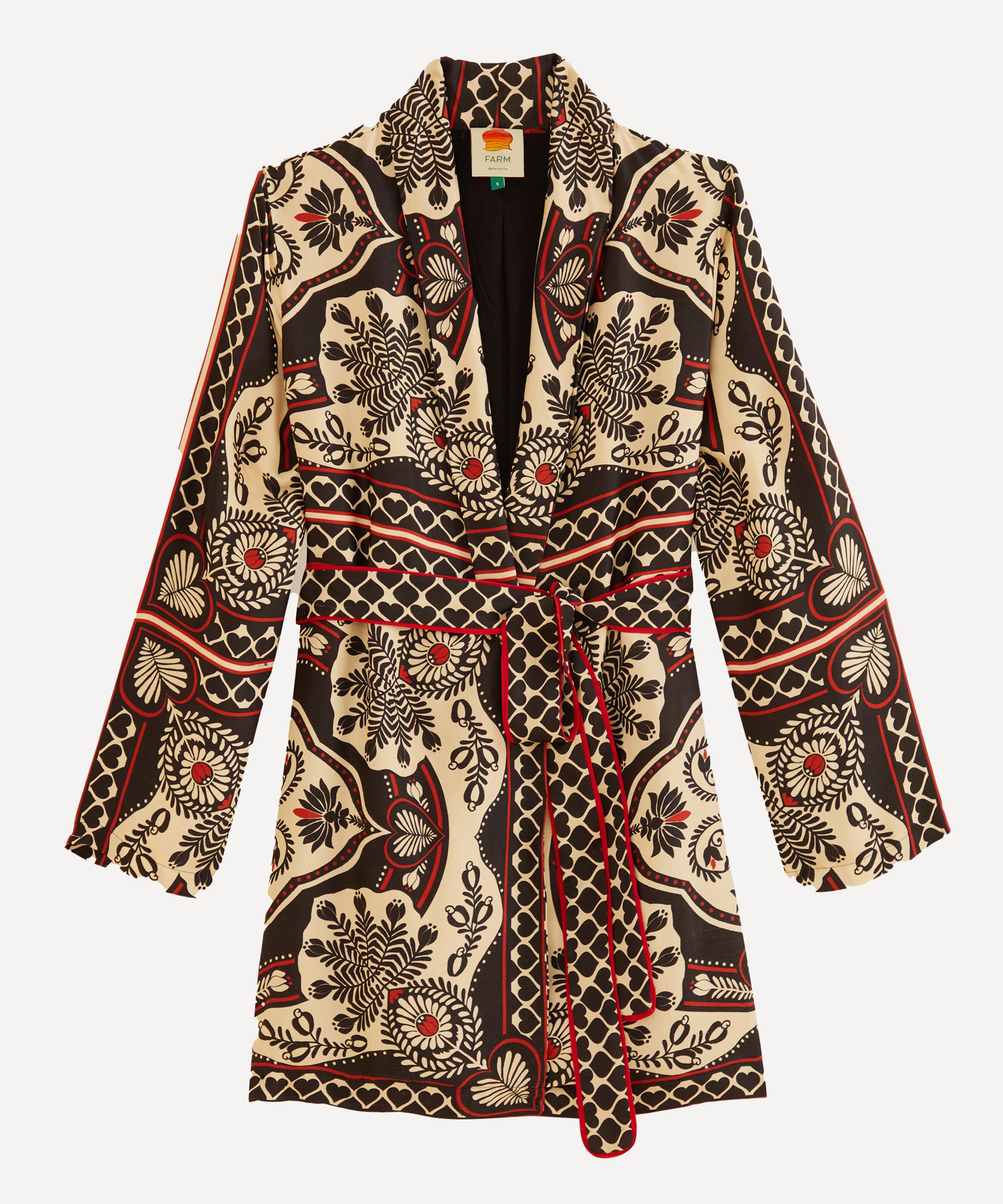 FARM Rio - Black Passion Scarf Kimono image number 0
