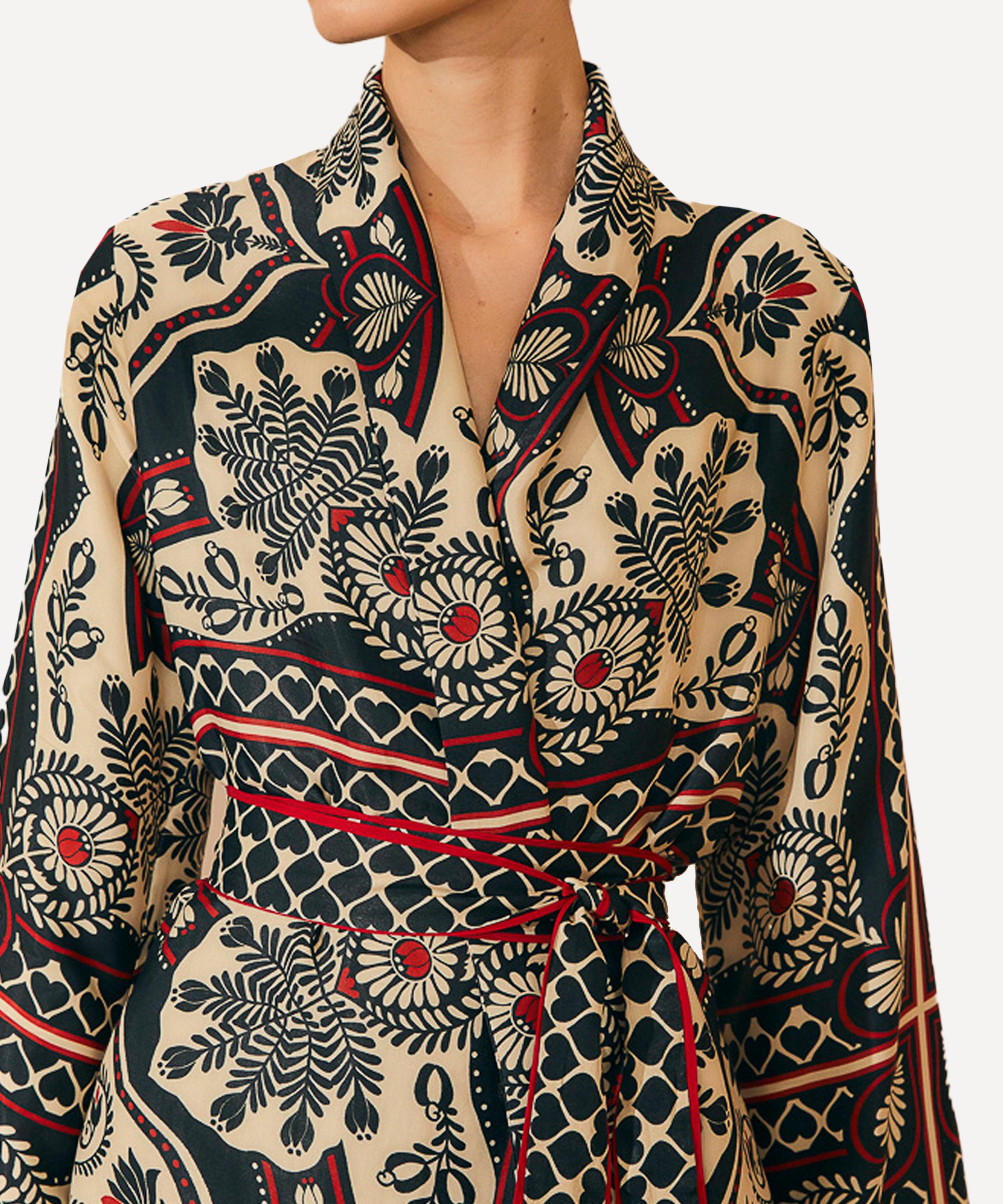 FARM Rio - Black Passion Scarf Kimono image number 1