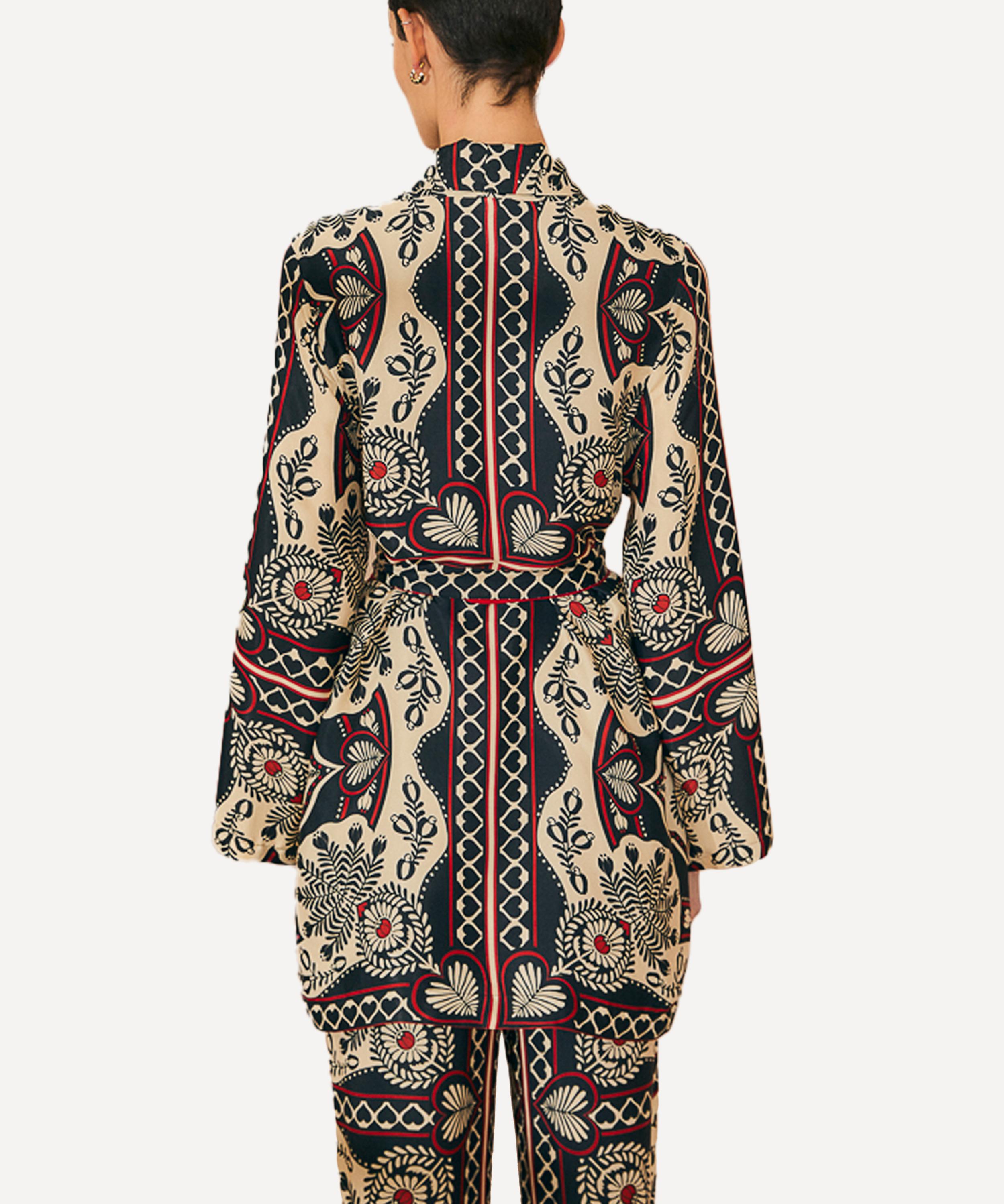 FARM Rio - Black Passion Scarf Kimono image number 2