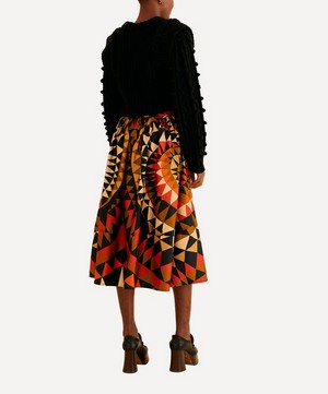 FARM Rio - Black Heart Deco Button Down Midi-Skirt image number 2