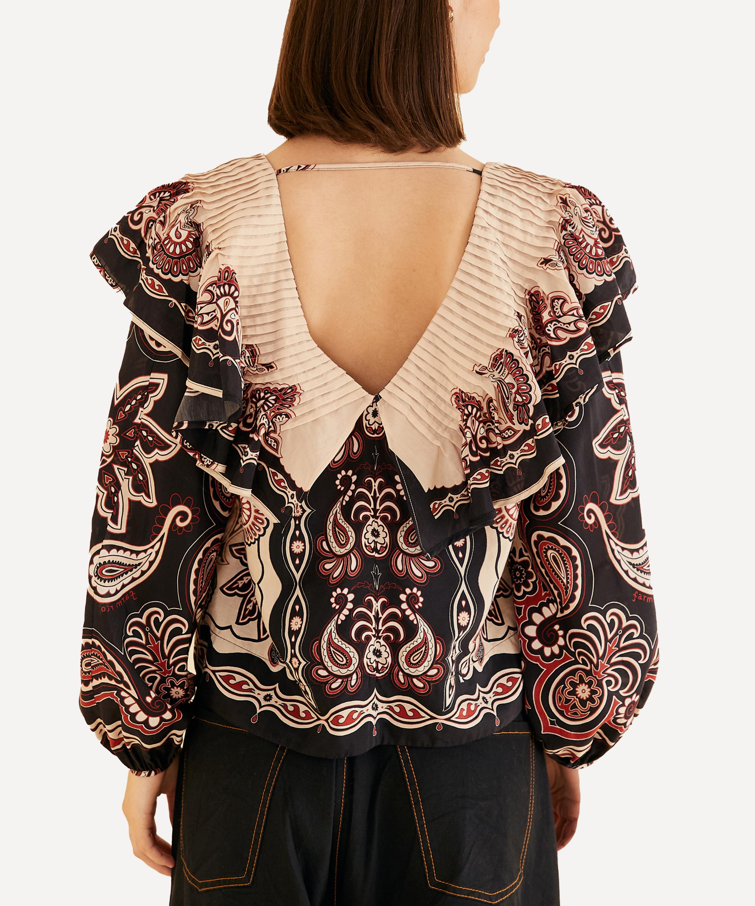 FARM Rio - Sweet Mermaids Black and White Blouse image number 2