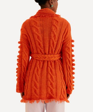 FARM Rio - Orange Braided Knit Cardigan image number 2