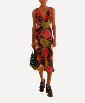 FARM Rio - Black Vintage Garden Sleeveless Midi-Dress image number 1