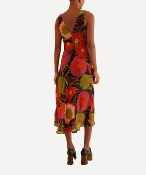 FARM Rio - Black Vintage Garden Sleeveless Midi-Dress image number 2