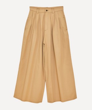 FARM Rio - Khaki Low Waisted Pleated Trousers image number 0