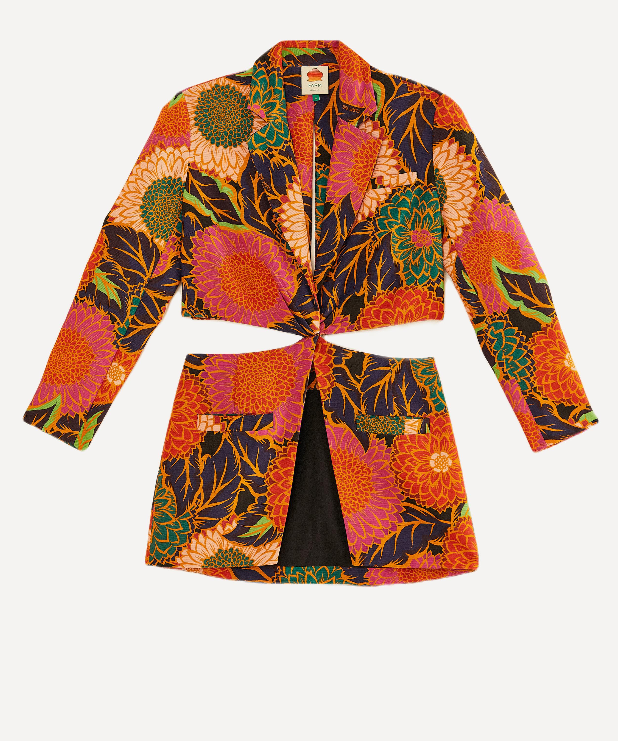 FARM Rio - Black Vintage Garden Cut-Out Blazer image number 0