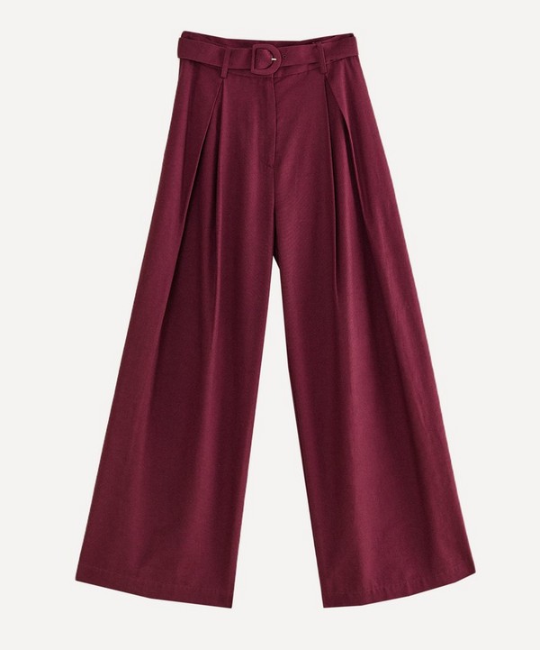 FARM Rio - Burgundy Tailored Trousers image number null