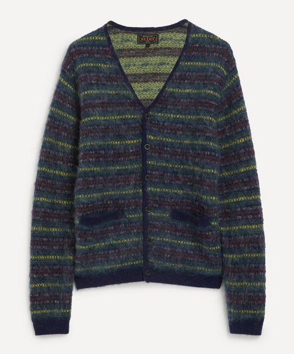 Beams Plus - Double Jacquard Fair Isle Cardigan image number null