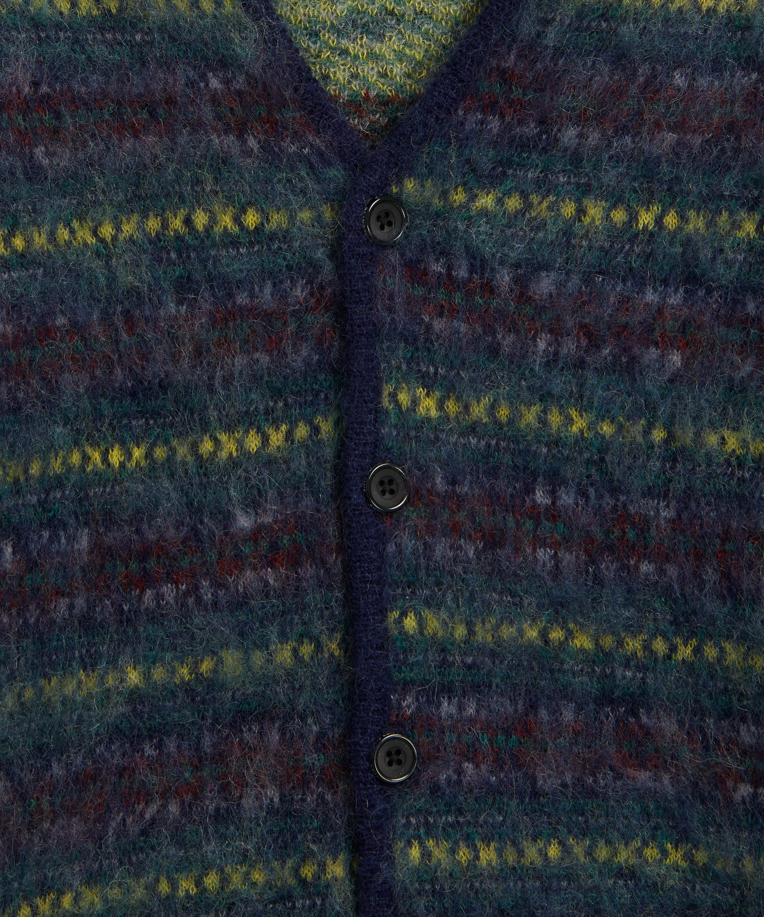 Beams Plus - Double Jacquard Fair Isle Cardigan image number 1