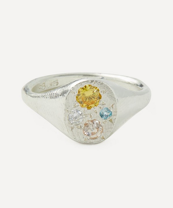 Seb Brown - Sterling Silver Cubic Zirconia Topaz Aix Ring image number null