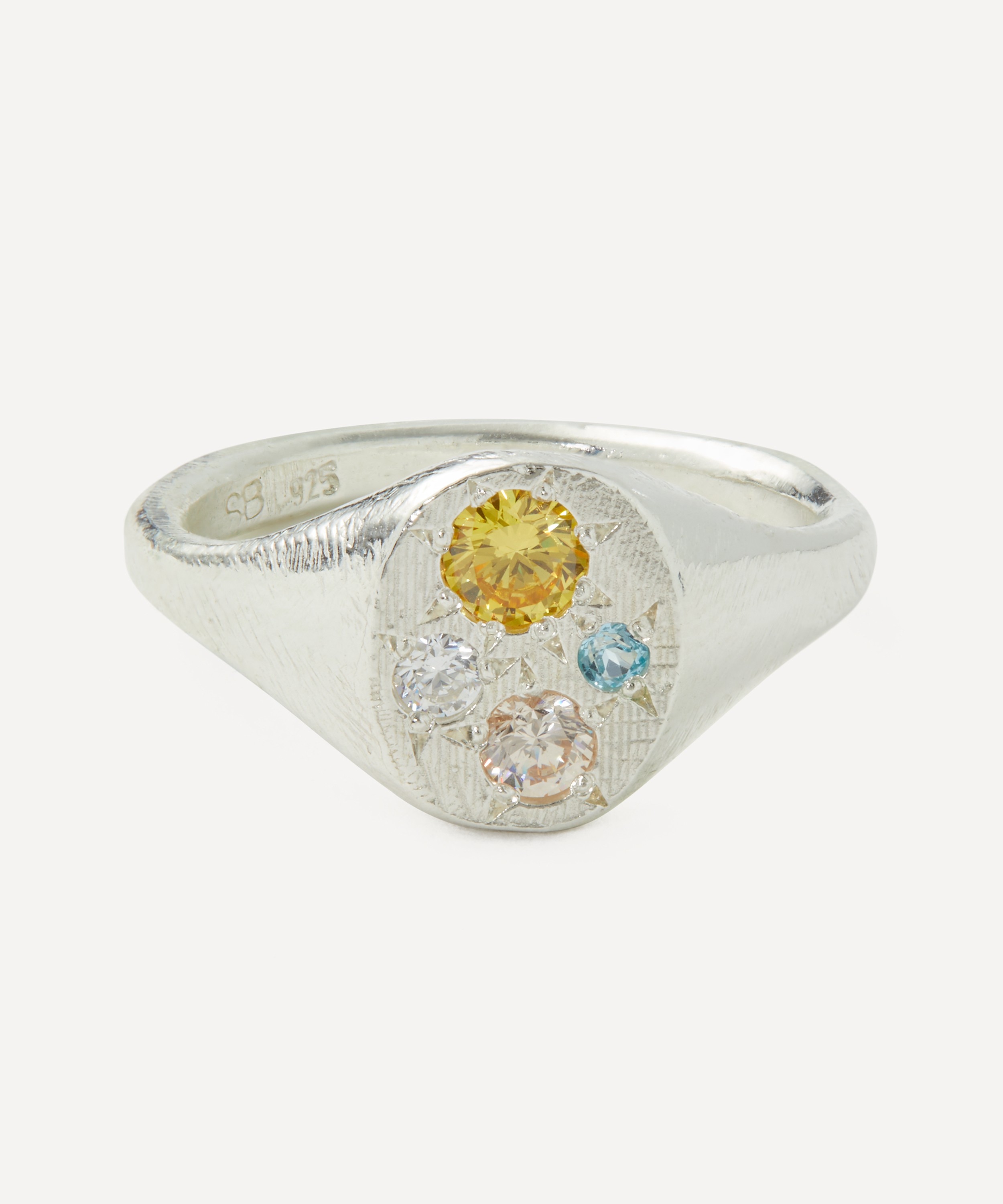 Seb Brown - Sterling Silver Cubic Zirconia Topaz Aix Ring image number 0