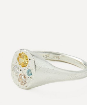 Seb Brown - Sterling Silver Cubic Zirconia Topaz Aix Ring image number 2