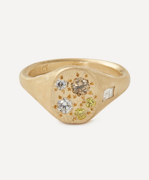 Seb Brown - 9ct Gold Diamond Wheat Ring image number null
