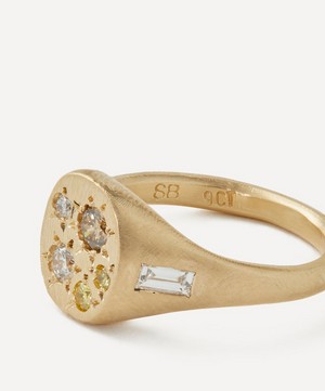Seb Brown - 9ct Gold Diamond Wheat Ring image number 1