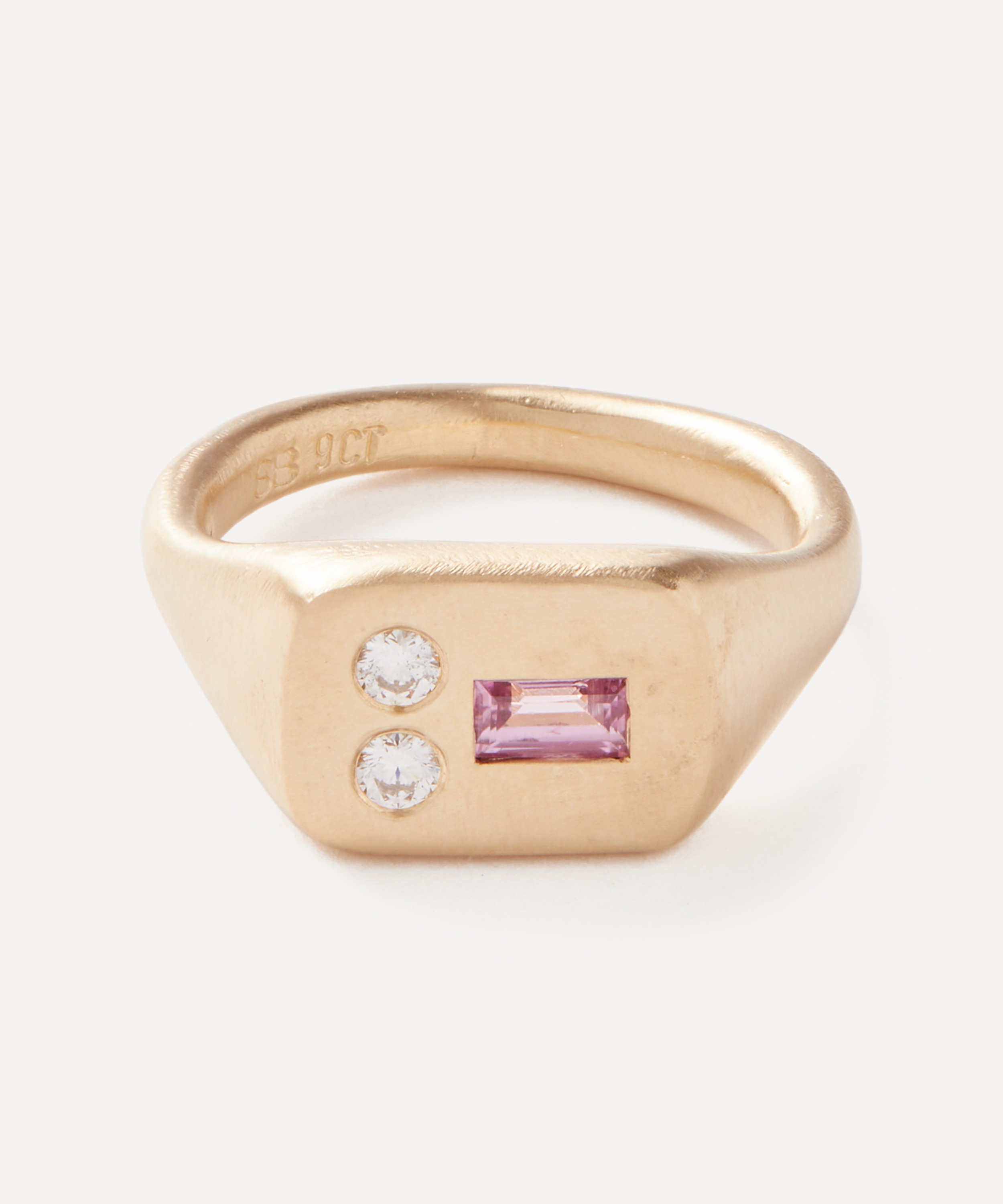 Seb Brown - 9ct Gold Diamond Sapphire Phallus Ring image number 0