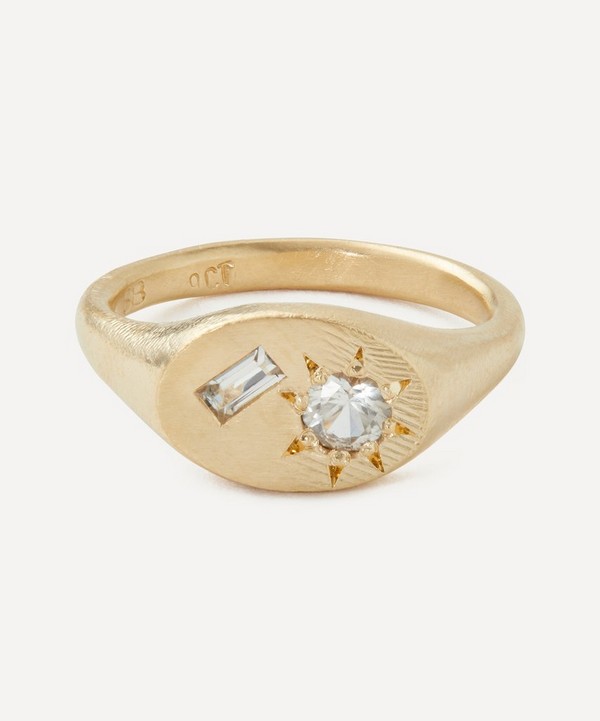 Seb Brown - 9ct Gold White Sapphire Ring image number null
