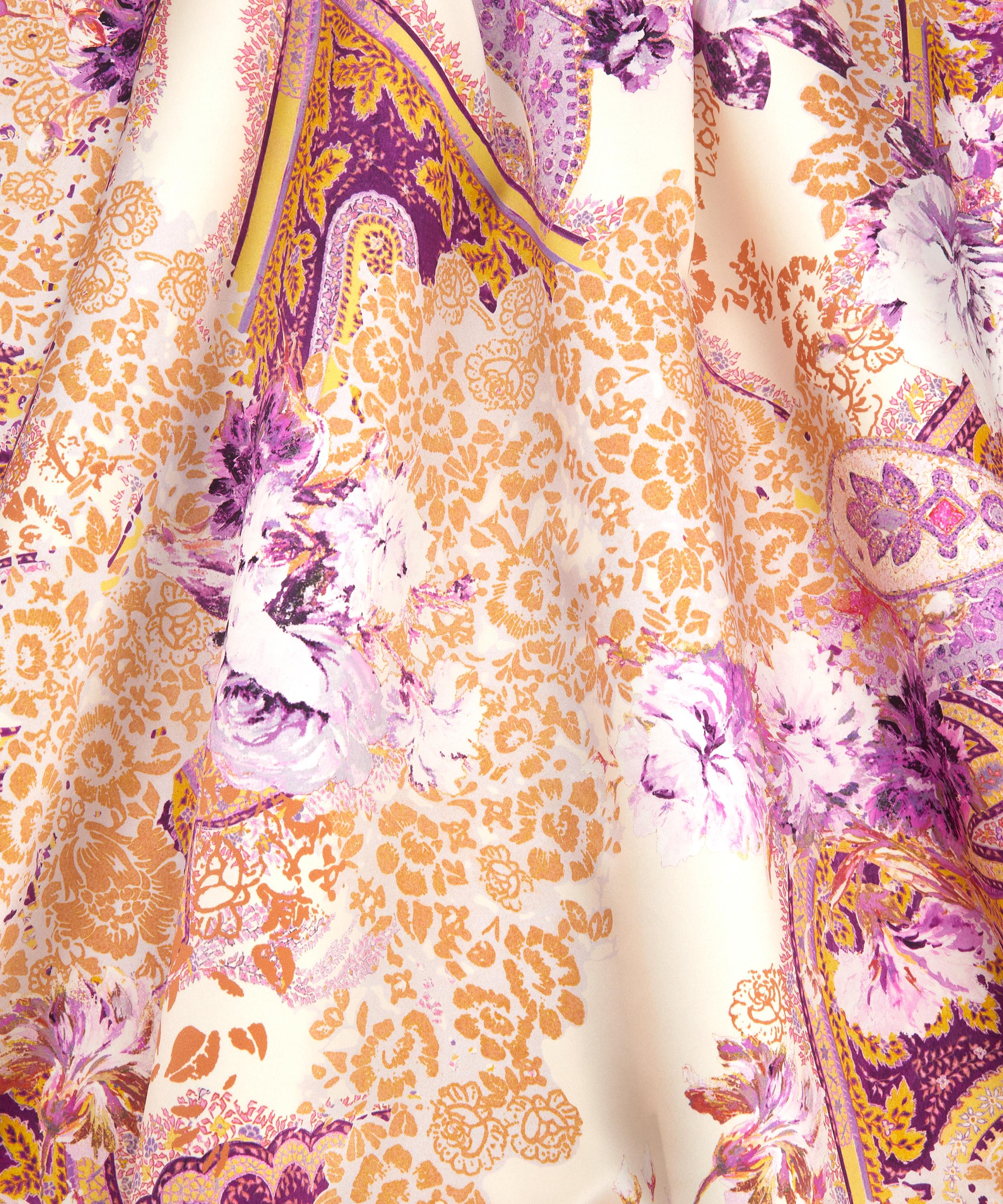 Ungaro - Large Flower and Paisley Silk Satin image number 2