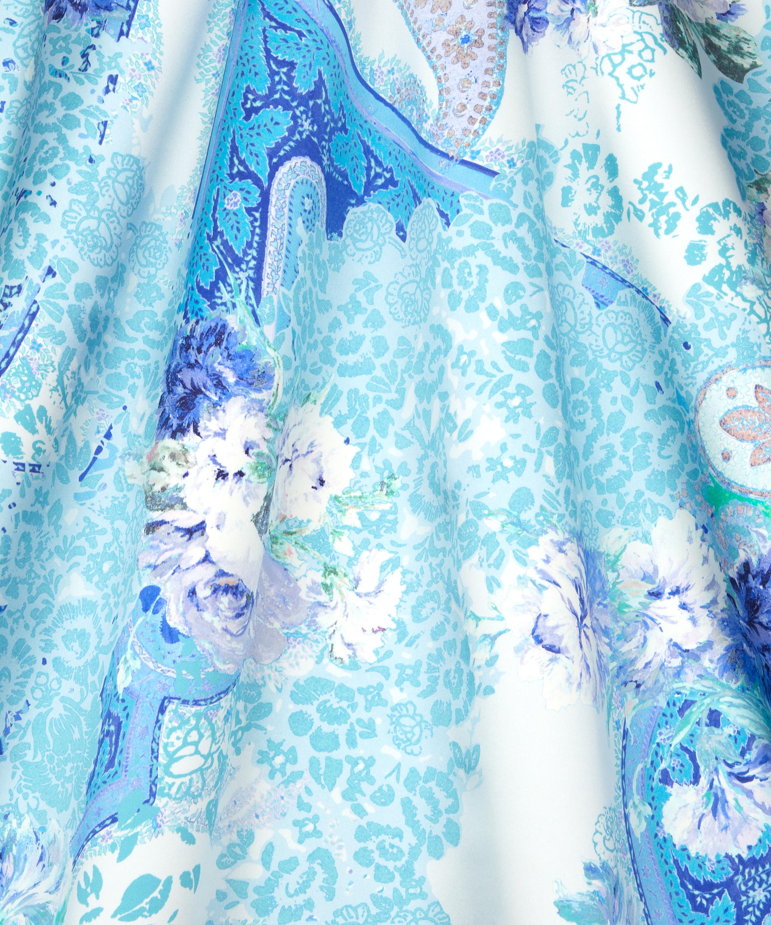 Ungaro - Large Flower and Paisley Silk Satin image number 2