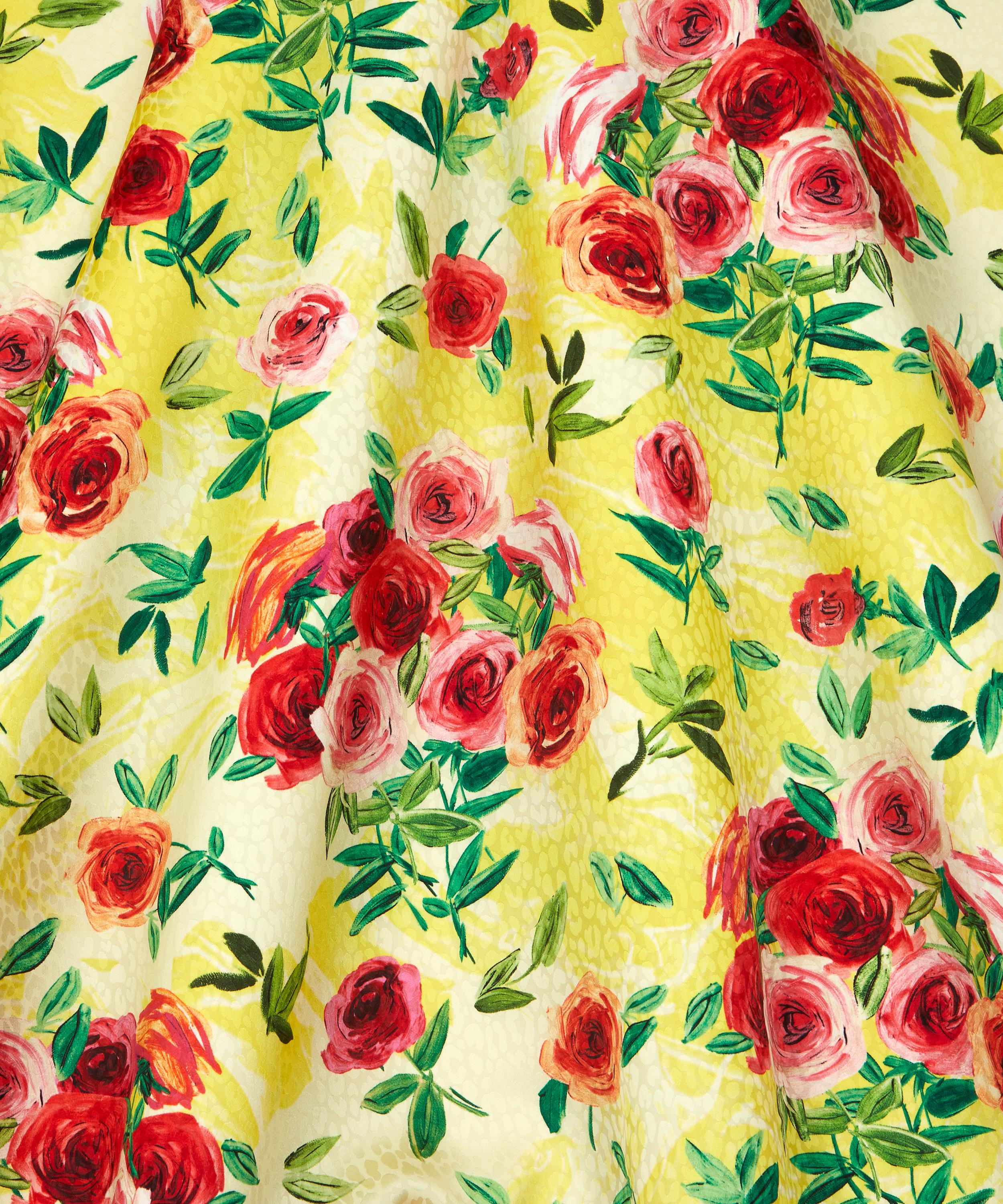 Ungaro - Flowers and White Leopard Silk Jacquard image number 2