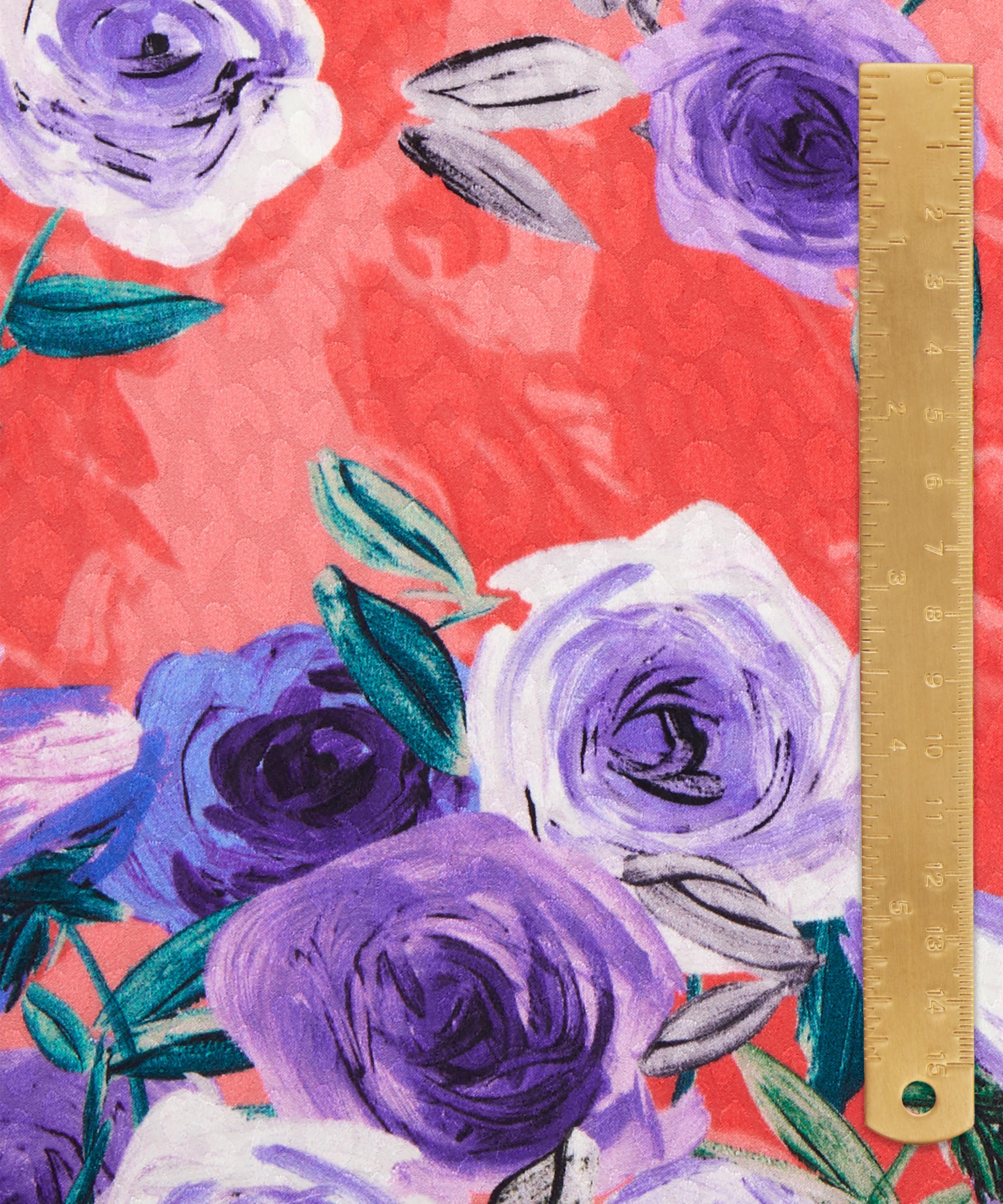 Ungaro - Flowers and White Leopard Silk Jacquard image number 4