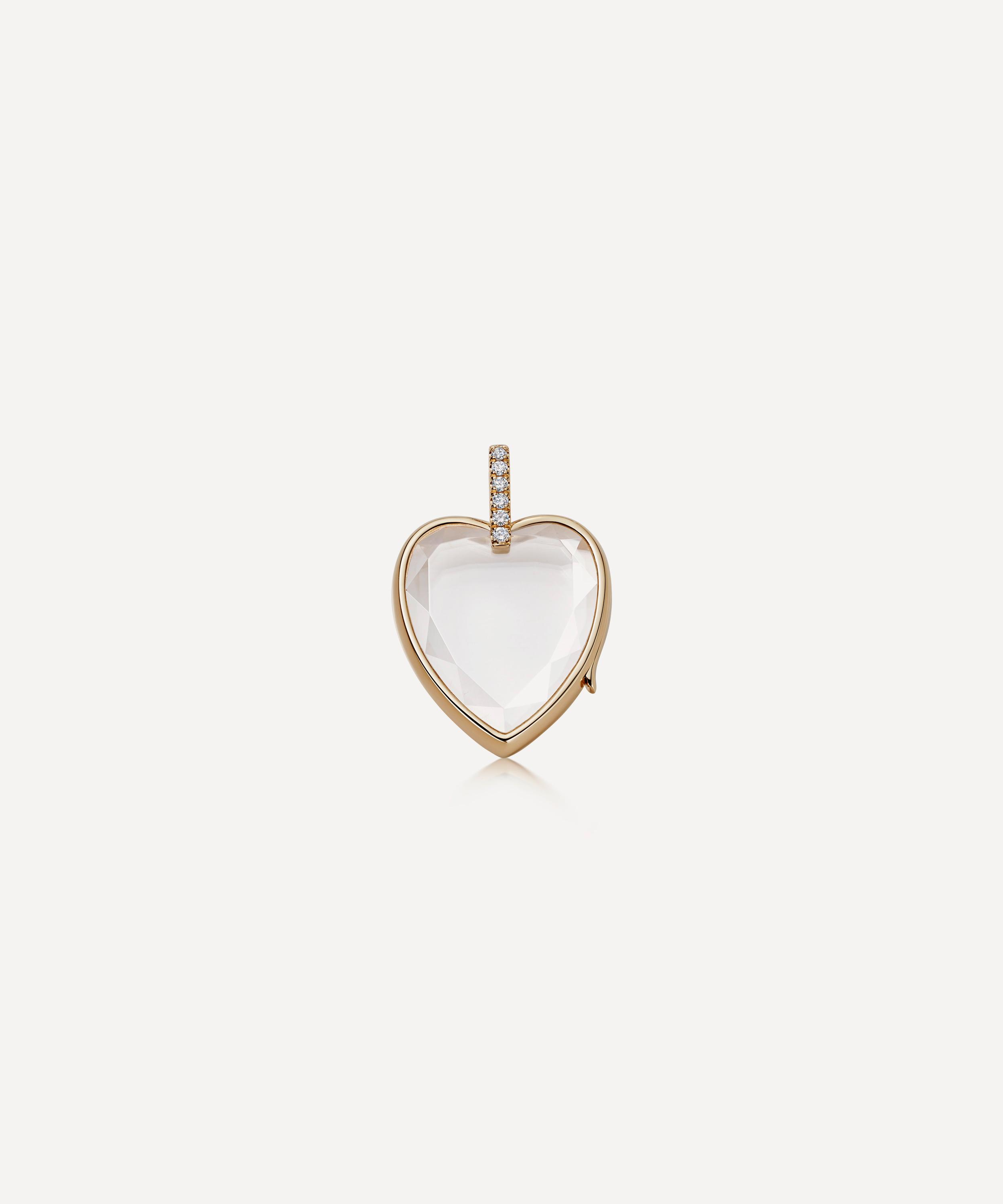 Loquet London - 14ct Gold Diamond Amante Heart Locket image number 0