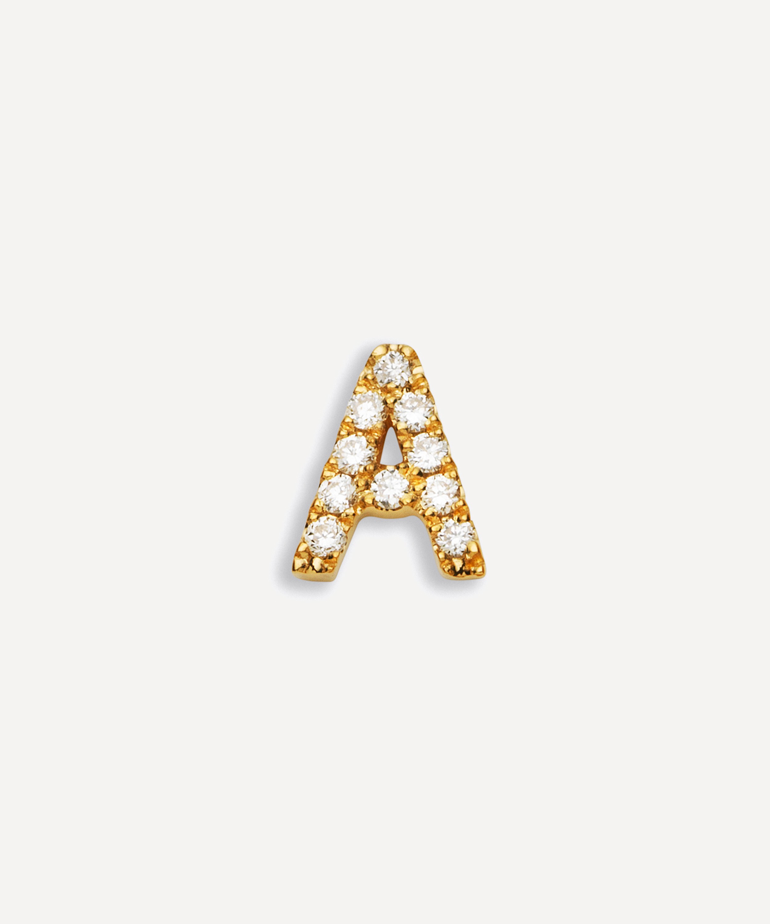 Loquet London - 18ct Gold Diamond A Charm image number 0